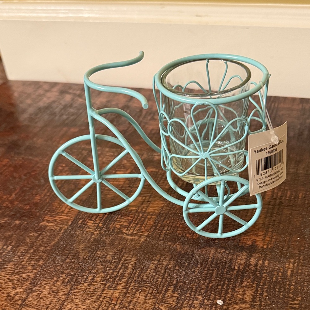 Yankee Candle Aqua Bicycle Tealight Holder